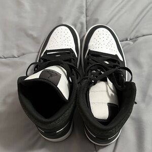Jordan Black and White High-Top Sneakers